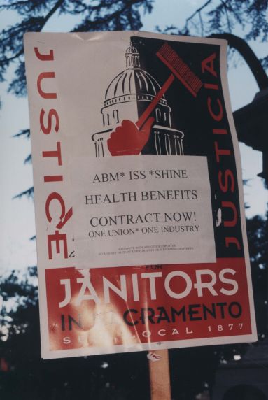 (32464) Justice for Janitors healthcare demonstration, Local 1877, Sacramento CA, 1998