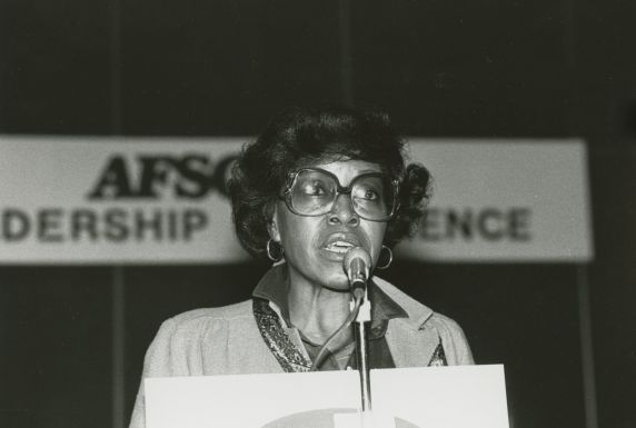 (32663) Hazel Edwards, AFSCME Local 457 President, 1979