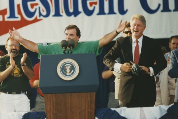 (32799) Gerald McEntee and President Bill Clinton, Milwaukee, 1996