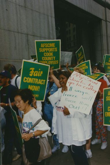(32812) AFSCME convention delegates participate in rally, 1996