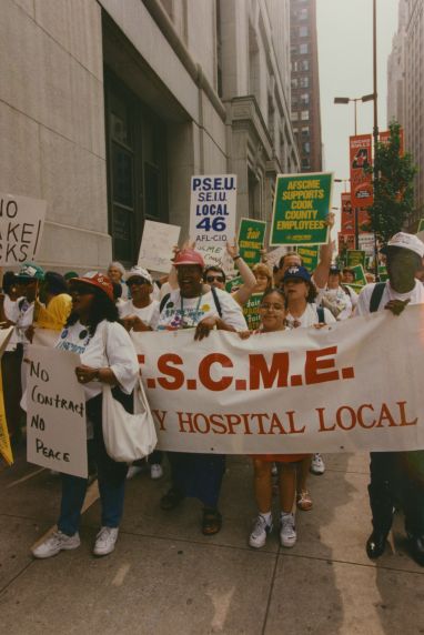 (32813) AFSCME convention delegates participate in rally, 1996
