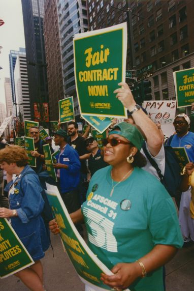 (32824) AFSCME convention delegates rally, 1996