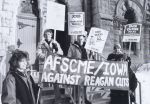 (32864) AFSCME Iowa Council 61 protests Reagan cuts