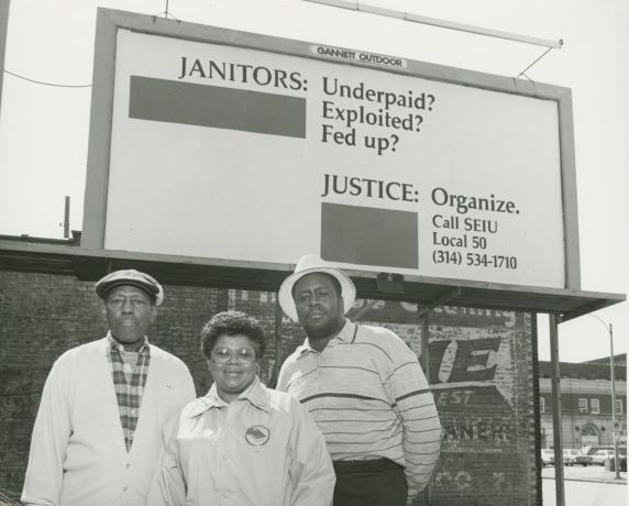 (33571) Local 50 members and billboard