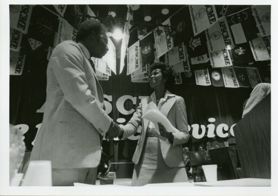 (34351) Bill Lucy, Yvonne Burke, AFSCME International Convention, Las Vegas, 1978