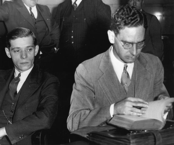 (4308) Purple Gang, Purple Gang Trial, Axler with Lawyer, 1931