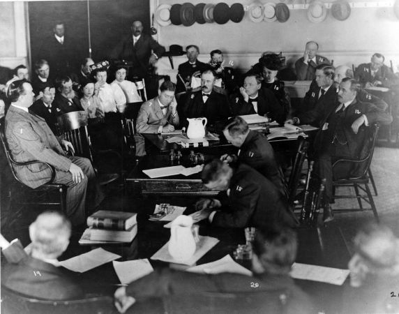 (4870) William "Big Bill" Haywood, Trial, Courtroom Scene, Idaho, 1907