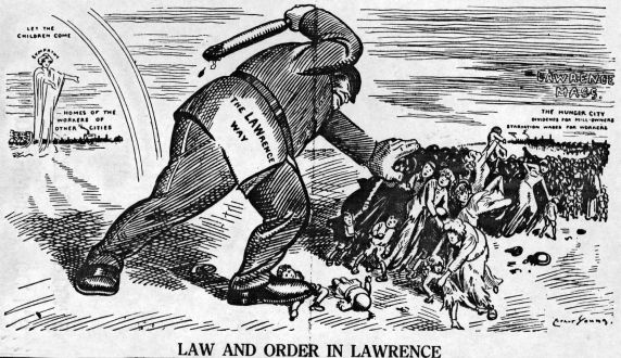 (4976) IWW, Lawrence Strike, Illustrations, Violence, 1912