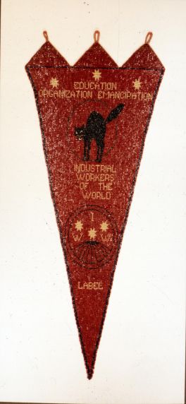 (5451) IWW Beaded Banner, 1910s