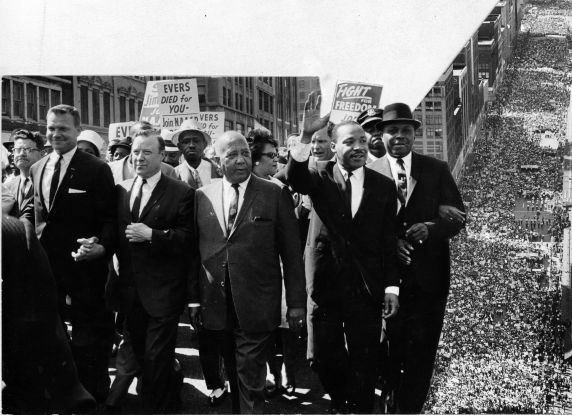 (5909) Civil Rights, Demonstrations, "March to Freedom," Detroit, 1963