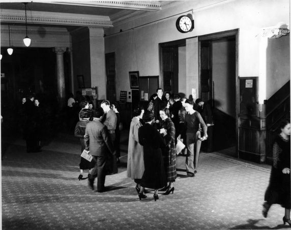 (6708) Students, Interiors, Old Main, 1936