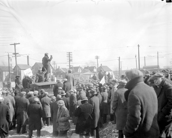 (DN_76441) Ford Hunger March, Marchers en route, 1932