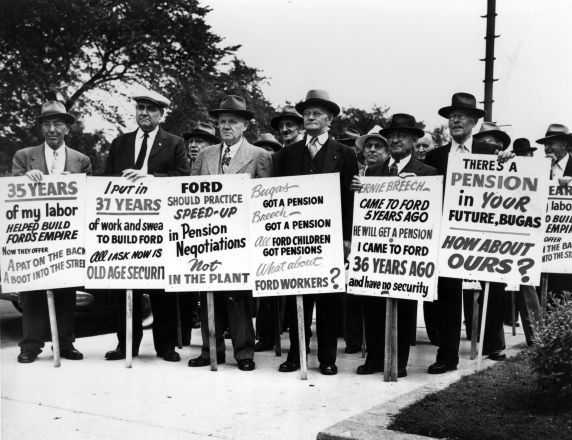 (8753) 1949 Ford Strike, pensions, pickets