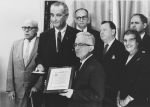 (12170) AFT President Charlie Cogen and President Lyndon B. Johnson
