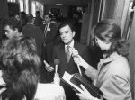 Casey Kasem speaking to reporters, 1980s