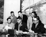 (30482) AFSCME Locals 1396 and 1308 sign contract, 1965