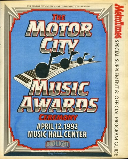 Metro Times cover, Motor City Music Awards, April 12, 1992.