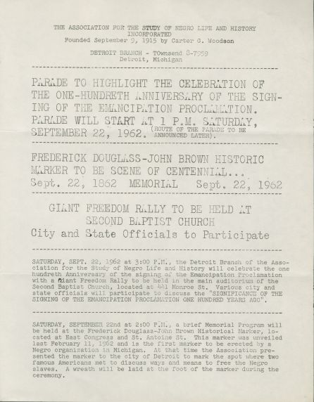 Emancipation Proclamantion Centennial