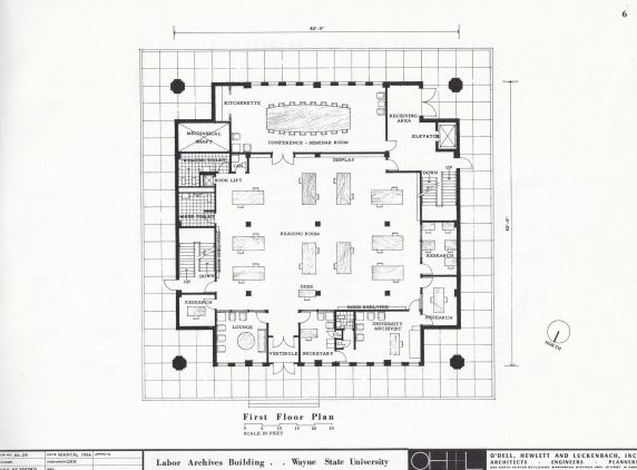 Labor Archives Building First Floor, 1966