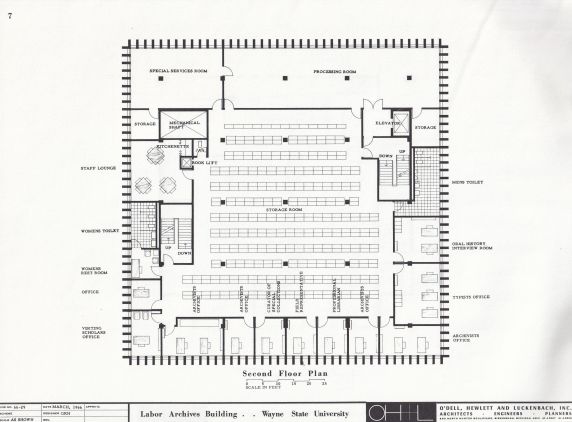 Labor Archives Building Second Floor, 1966