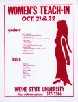 Women's Teach-In at Wayne State University: flyer, 1970