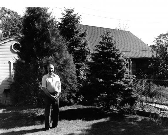 (WSAV002727_121) Homeowner in garden, Lyman Street, 1981