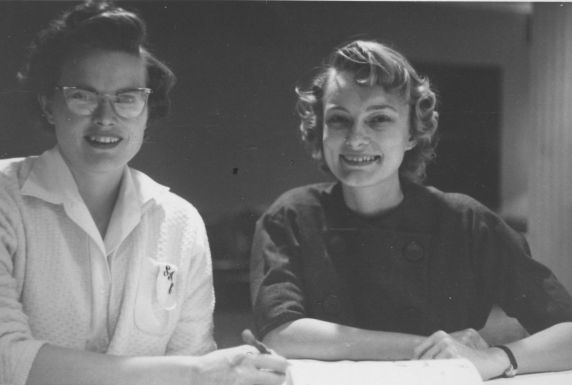 (2687) Shirley Holmgreen, Maryly Van Leer Peck, 1959 Board Meeting