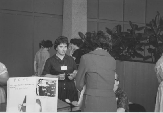 (2756) Aileen Cavanagh, Registration Desk, 1962 National Convention