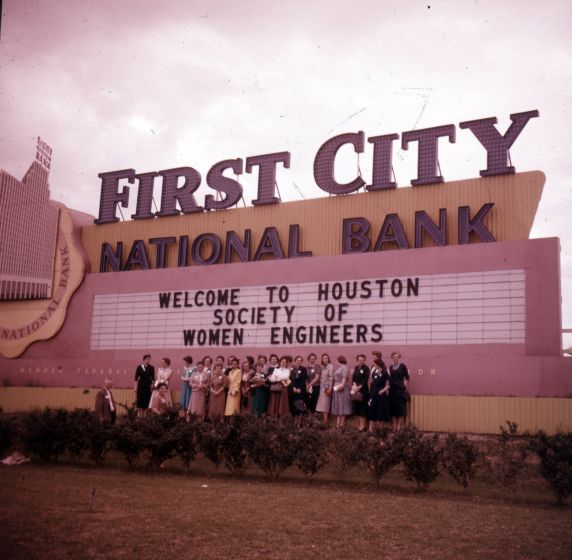 (30907) Welome Sign, SWE National Convention, Houston, 1957