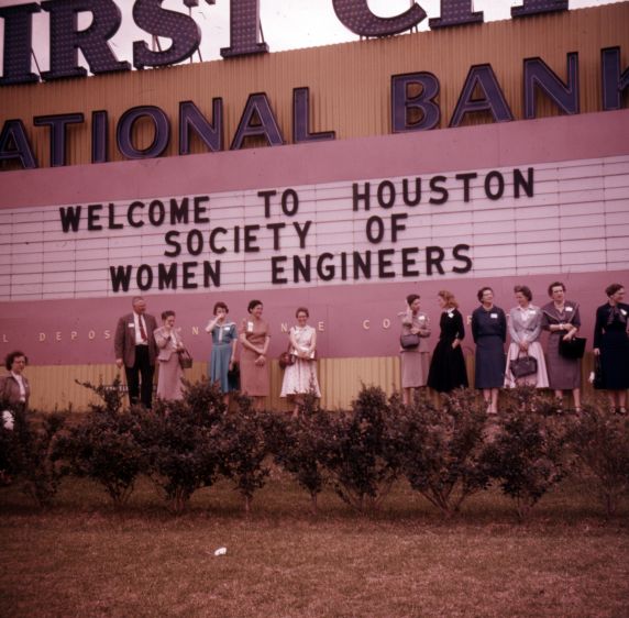 (30909) Welcome Sign, SWE National Convention, Houston, 1957
