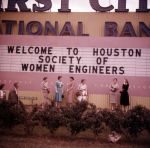 (30910) Welcome Sign, SWE National Convention, Houston, 1957