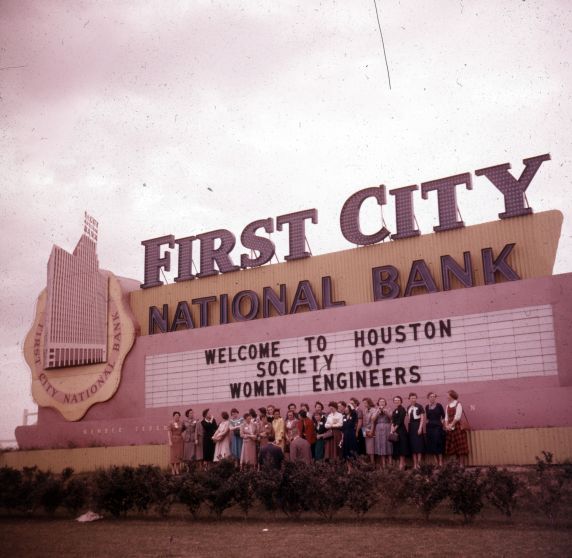 (30912) Welcome Sign, SWE National Convention, Houston, 1957