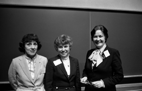 (31658) Natalie Taub, Margaret Coleman, SWE Boston / AMITA Conference, Cambridge, Massachusetts, 1981