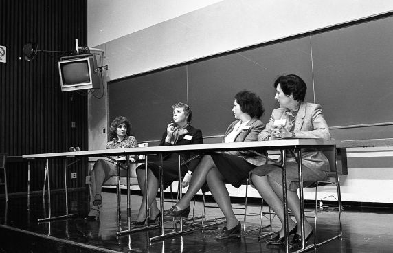 (31667) Panelists, SWE Boston / AMITA Conference, Cambridge, Massachusetts, 1981