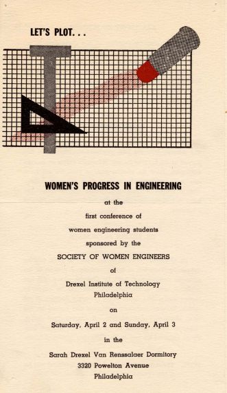 (av31716) Invitation, Let's Plot Women's Progress in Engineering, 1949